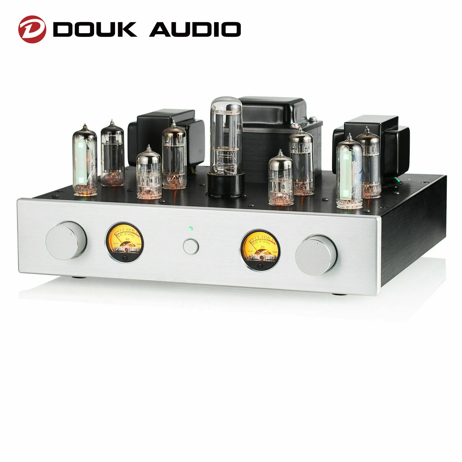 

Douk Audio HiFi Stereo 6P1 Vacuum / Valve Tube Amplifier w/6E2 Level Meter Desktop Class A Single-ended Power Amp 6.8W+6.8W