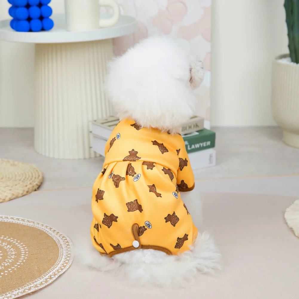 Dog Pajamas Onesie Cute Cartoon Patterns Dog Pajamas Soft Material Stretchable Pet Pjs Dog Clothes Small Dogs Puppy Bodysuits images - 6