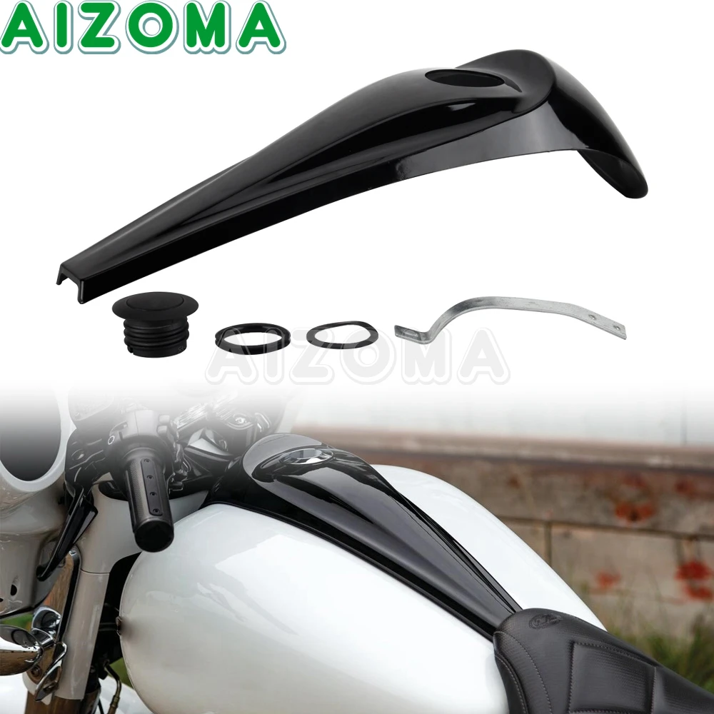 Черная гладкая топливная консоль для Harley Custom 08-20 Touring Electra Street Glide Road FLH/T FLHX
