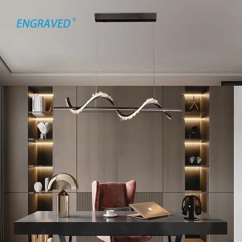 Выгравированная современная простая искусственная роскошная люстра из
