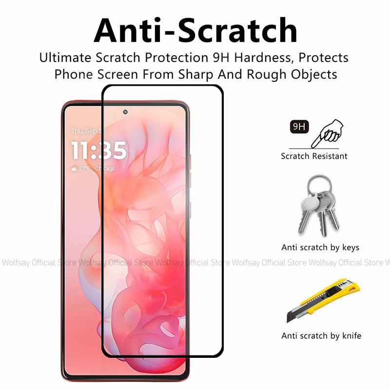 Закаленное стекло для Motorola Moto G Stylus 5G 2024 Защита экрана стеклянная пленка телефона