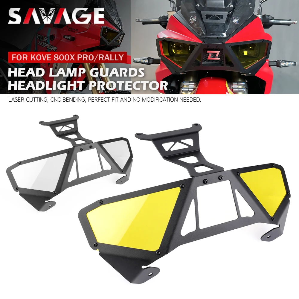 Фото Для KOVE 800X Pro/Rally мотоциклетные фары, защита, подходит для Colove KY800X Super ADV, передняя фара, защитная крышка №1
