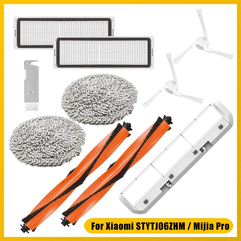 For Xiaomi STYTJ06ZHM Accessories For Mijia Pro Self Cleaning Robot Vacuum Mop Main Brush, Side Brush, Filter, Mop Cleaner Parts