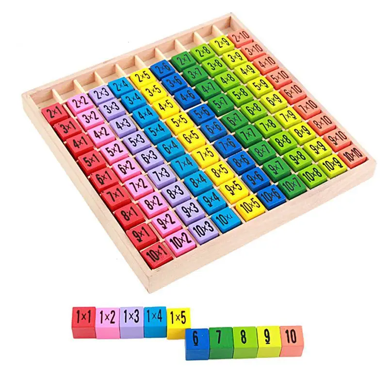 

99 Multiplication Table Montessori Wooden Children Baby Educational Toys Math Arithmetic Early Learning Teaching Aids Kids Toys