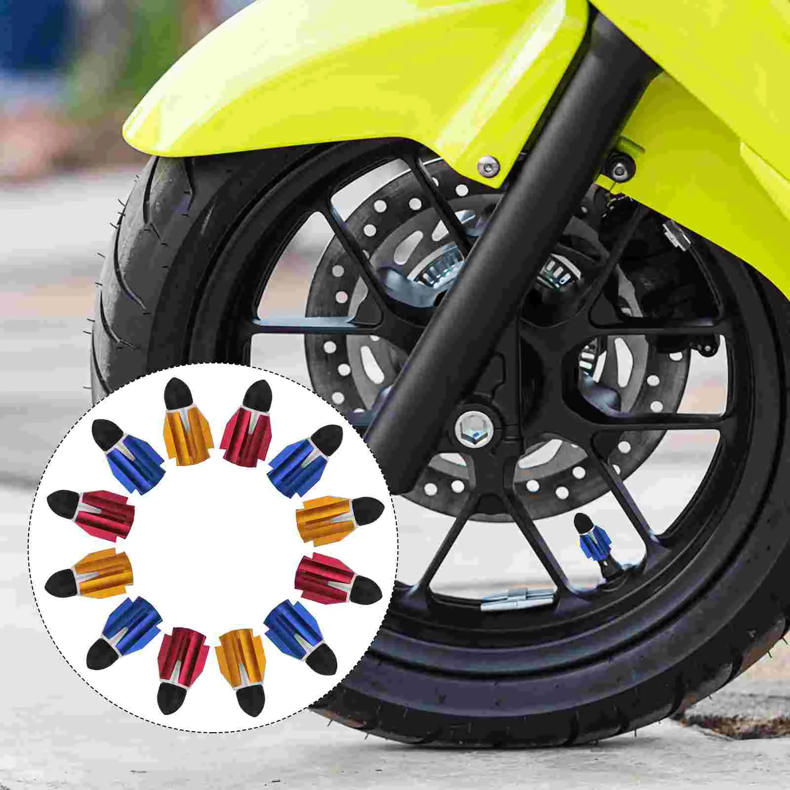 

24 Pcs Valve Bike Tire Tubeless Valves Automobile Stems Motorcycle Aluminum Alloy