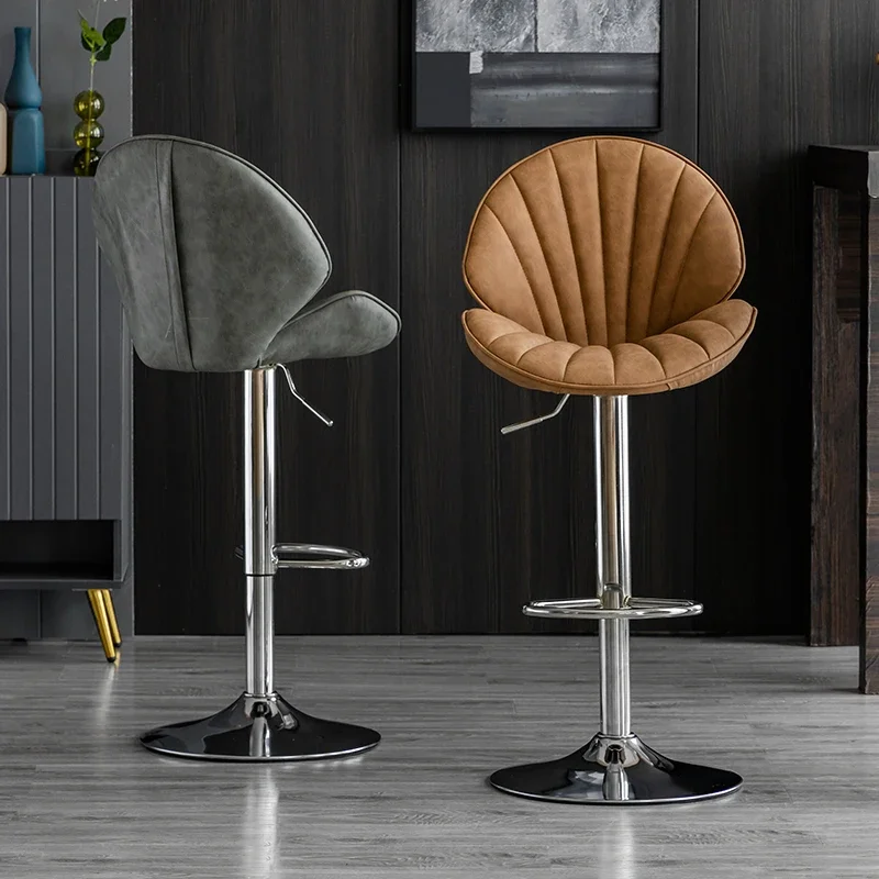 Современные винтажные роскошные серые табуреты дизайнерская высокая задняя