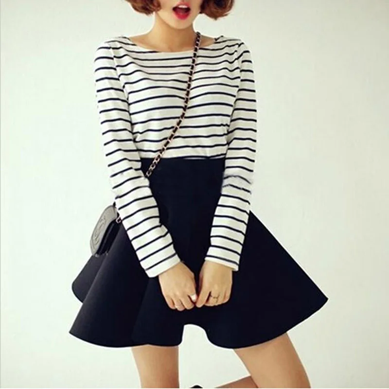

Sweet Women Skirts Solid Preppy Style A-Line Skirt Students Girls High Waist Skirt Super Mini Short Skirt
