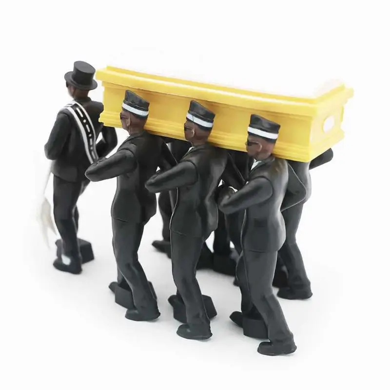 

Cosplay Ghana Dancing Pallbearers Coffin Dance Figure Action Funeral Team Display Funny