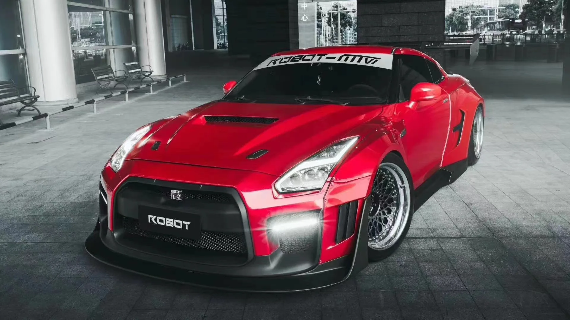 Подходит для Nissan GTR R35 модифицированный комплект с широким корпусом задняя крышка