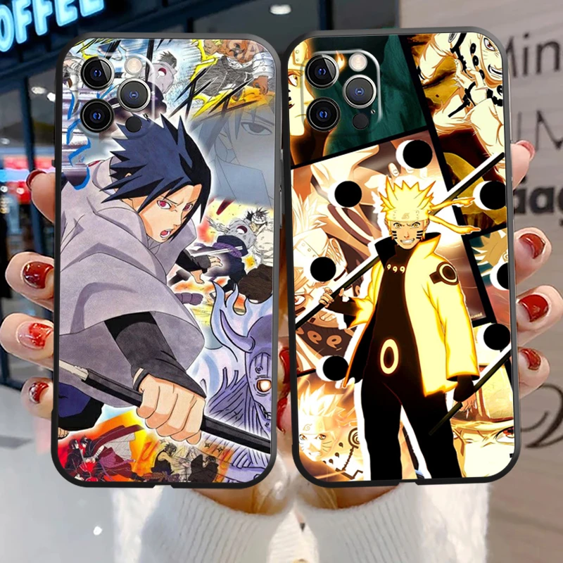 

NARUTO Bandai Phone Cases For iPhone 11 12 Pro MAX 6S 7 8 Plus XS MAX 12 13 Mini X XR SE 2020 Coque Soft TPU Carcasa Back Cover