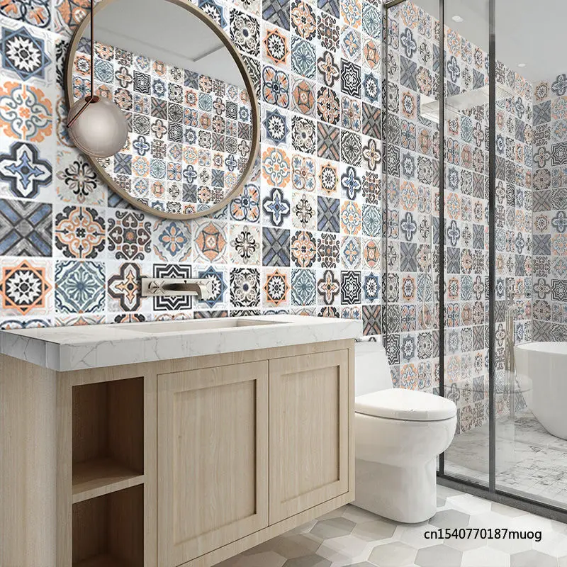 

Thicken Bathroom Decor Stickers Waterproof Self-Adhesive Wall Stickers Kitchen Vinyl Wallpapers Bathroom Home Decor Wallpaper
