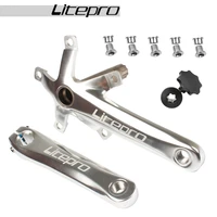 lp aluminum folding bike intergrated hollow crank 170mm litepro bicycle tooth bcd 130mm