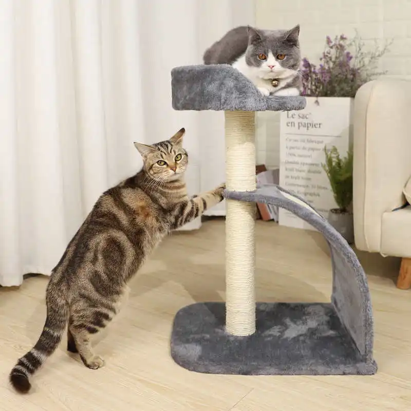 

Kitten Grinding Nail Cat Scratcher Toy Cat Tree Sisal Covered Scratching Post and Pad Cat Activity Center for Kittens Cats