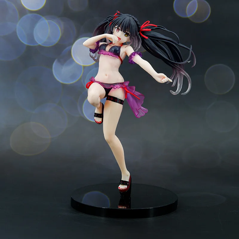 

21cm Tokisaki Kurumi Swimsuit Japan Anime Action Figure PVC Toys Kawaii DATE A LIVE Sexy Dolls Room Decor Birthday Gift for Boys