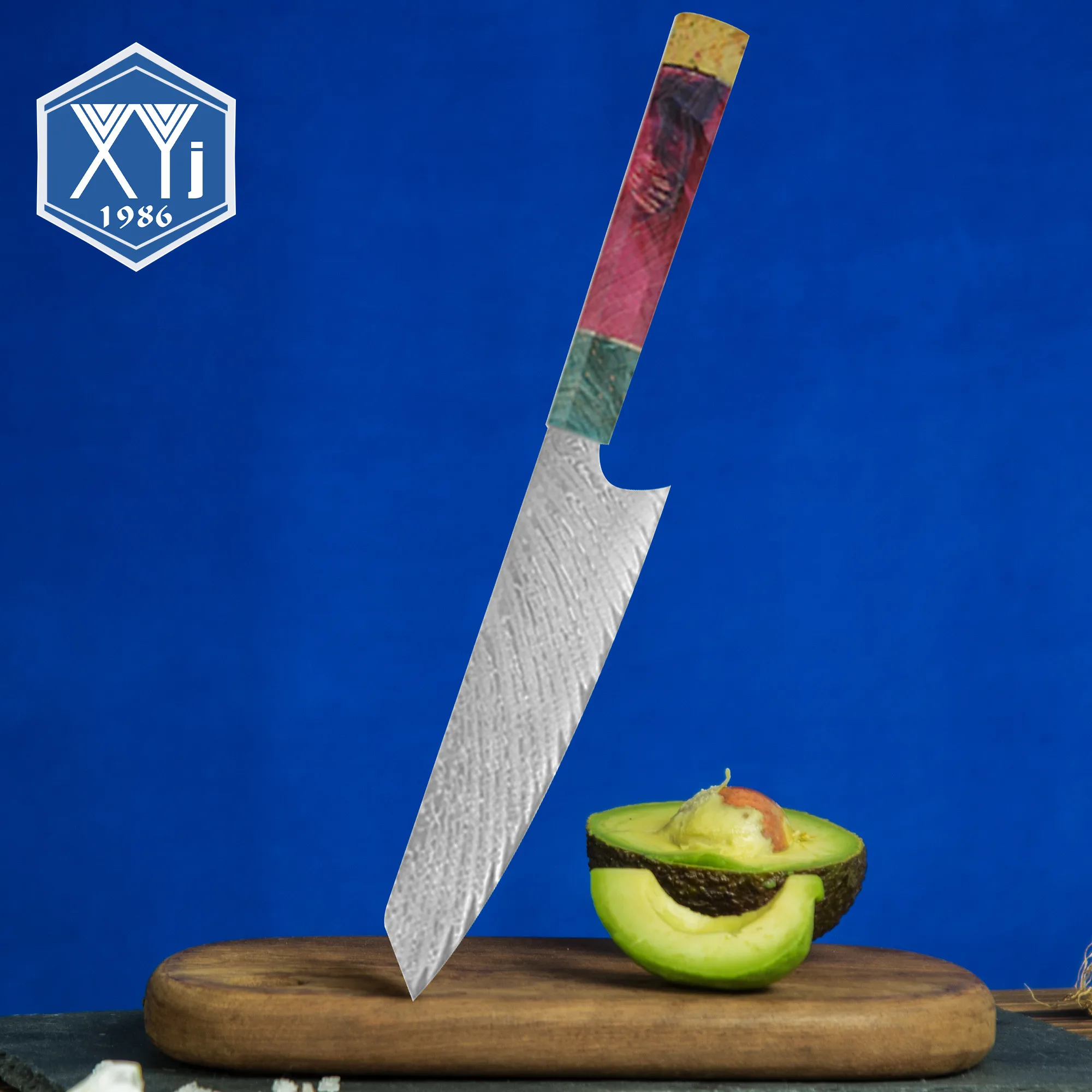 Xyj 8-дюймовый Высококачественный Нож из дамасской стали для нарезки ультраострый