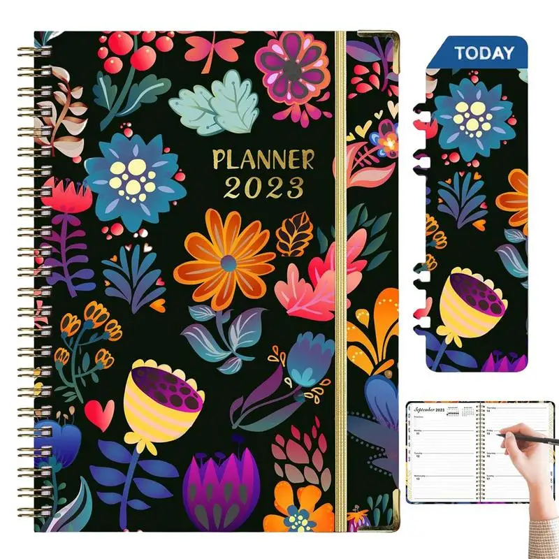 

2023 Planner Notepad Multifunction A5 Coil Design Book With Coated Label Separator Exquisite January December 2023 English