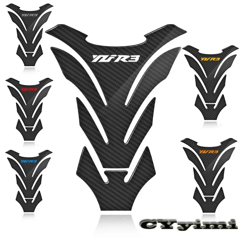 3d-наклейки из углеродного волокна для мотоцикла топливного бака защитная