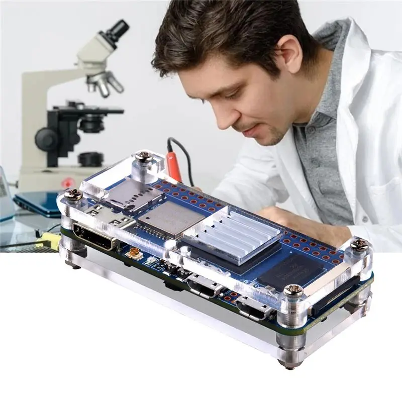 Фото 202626 Для Banana Pi BPI-M2 Zero Allwinner H3 4-ядерный процессор 512 МБ DDR3 ОЗУ Плата для разработки ПК с открытым исходным кодом + акриловый корпус + комплект радиаторов №4