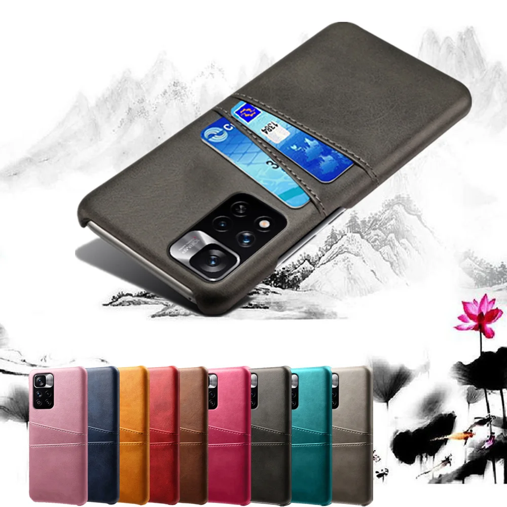 

For Xiaomi Redmi Note 11 Pro Case Slim Vintage Synthetic Leather Case For Redmi Note 11 Pro 10 10S 10T 9 9T Mi 11 Lite Coque