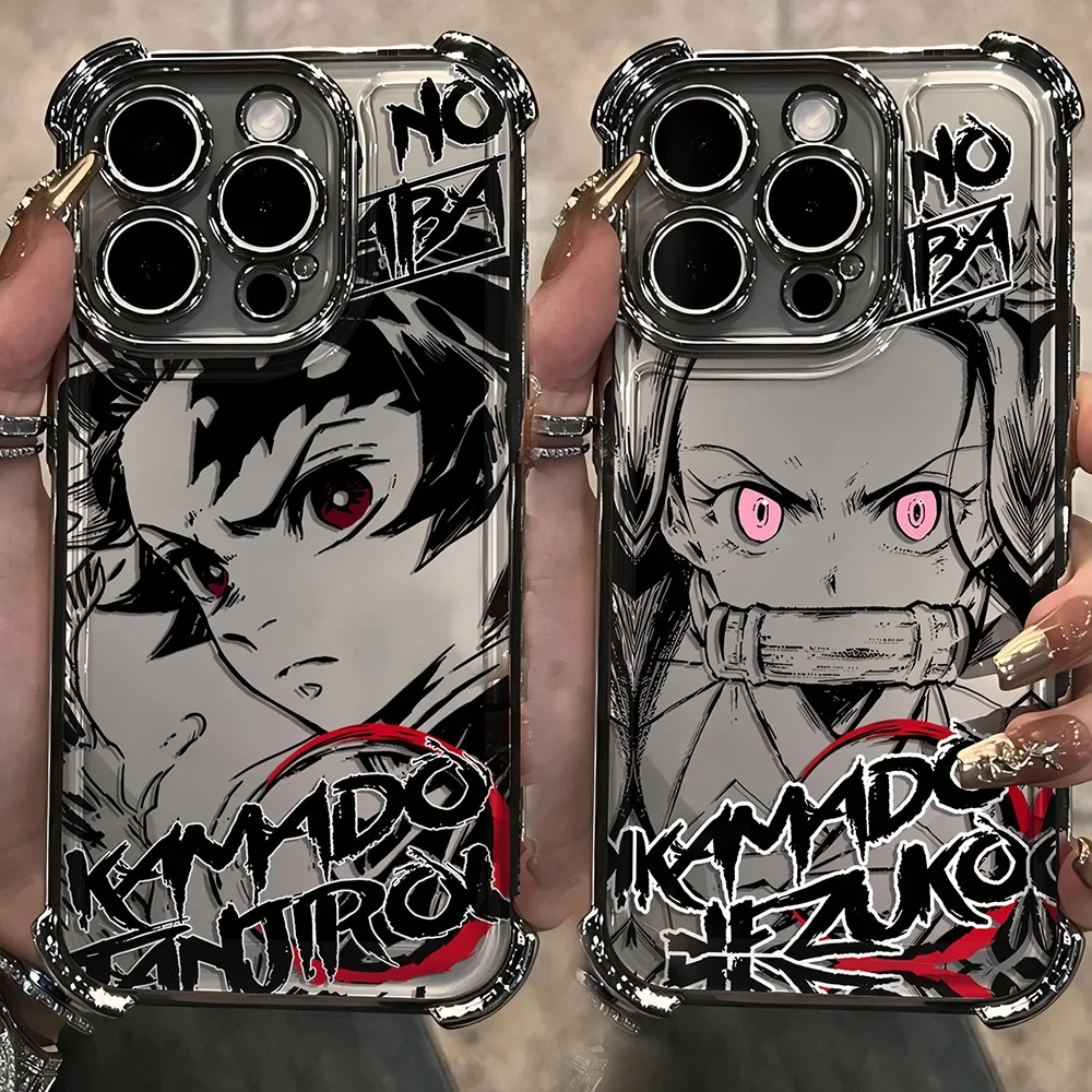 Anime Demon Slayer Plating Case For vivo V29e Y200 V27 S16 T1 S15 V25 V23 S12 Y38 Y28 Y03 Y17s Y78 Y36 Y27 4G 5G Cover
