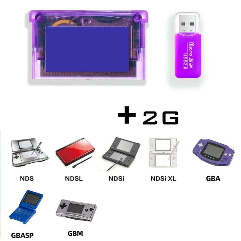 

Mini Super-Card SD-Flash Card Adapter Cartridge 2GB Game Backup Device with USB for GBA-SP IDS NDS-NDSL