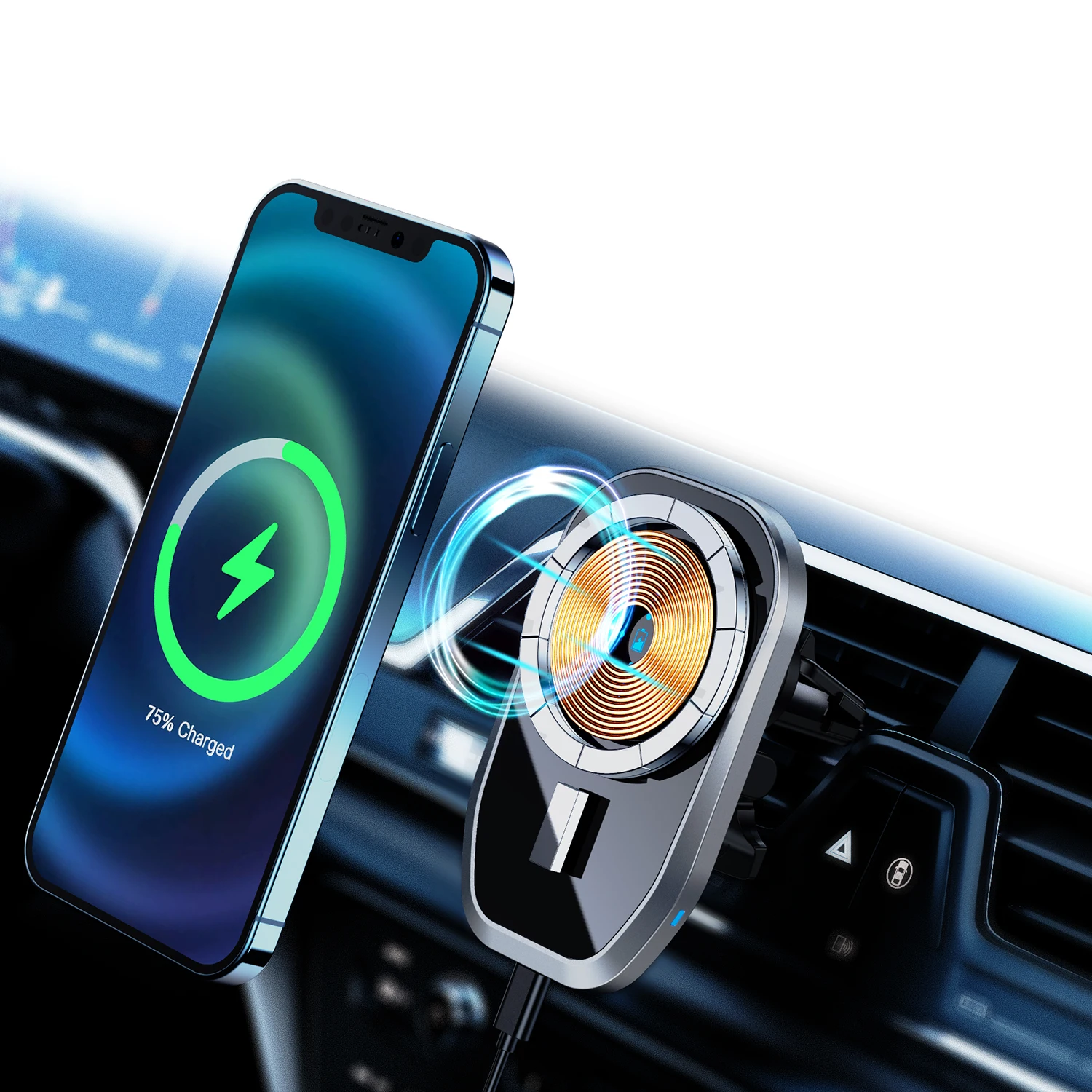 

30W Magnetic Wireless Chargers Car Air Vent Stand Phone Holder Mini QI Fast Charging Station For iPhone 12 13 14 Pro Max Macsafe