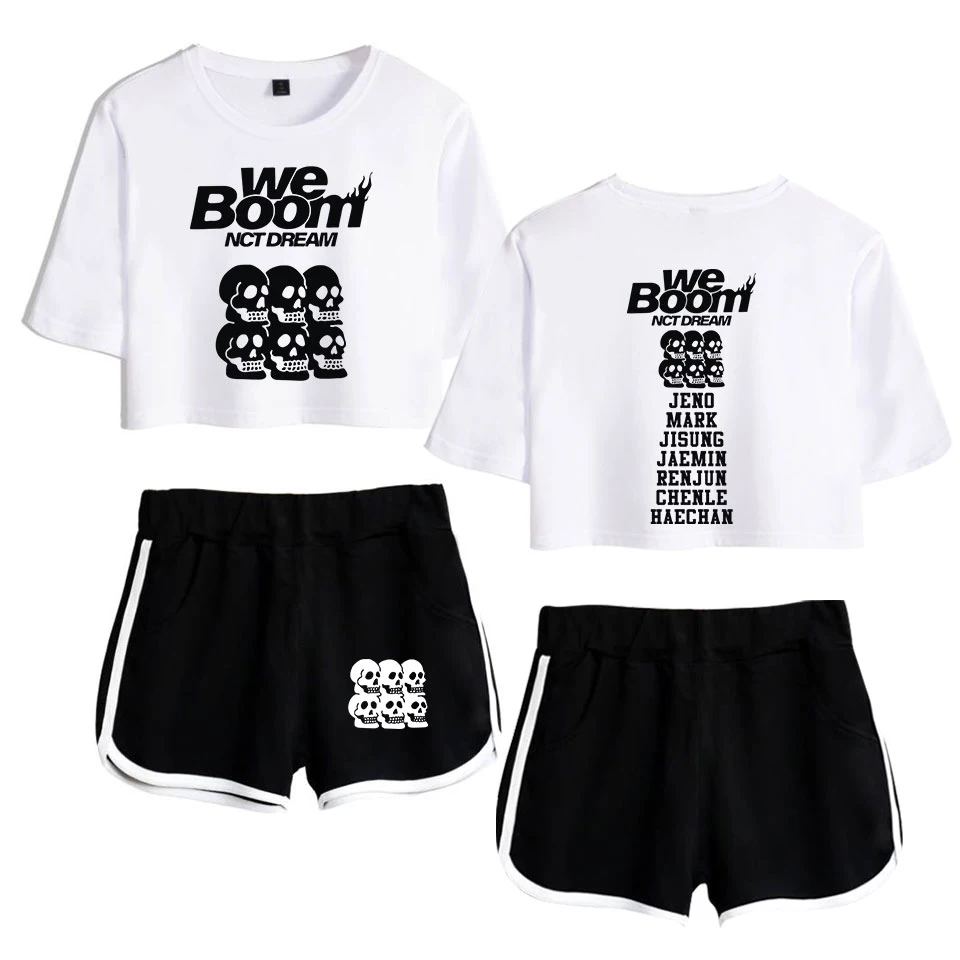 KPOP NCT DREAM новый альбом WE BOOM 2D принт досуг женский костюм из двух предметов шорты +