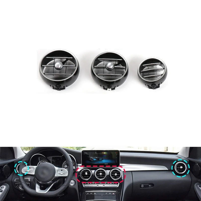 

Car Front&Rear Dash Air Conditioning Ac Vent Grille Panel Cover Replacement for Mercedes Benz W205 W253 2015-2021
