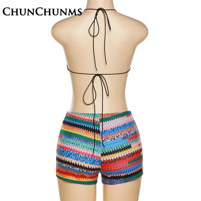 Женский пляжный костюм из 2 предметов укороченные Леггинсы без рукавов с высокой