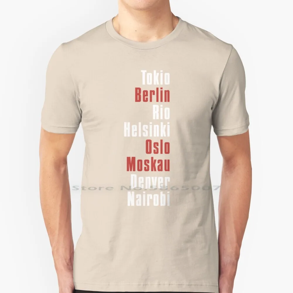 

Футболка La Casa De Papel с названием «городы», 100% хлопок