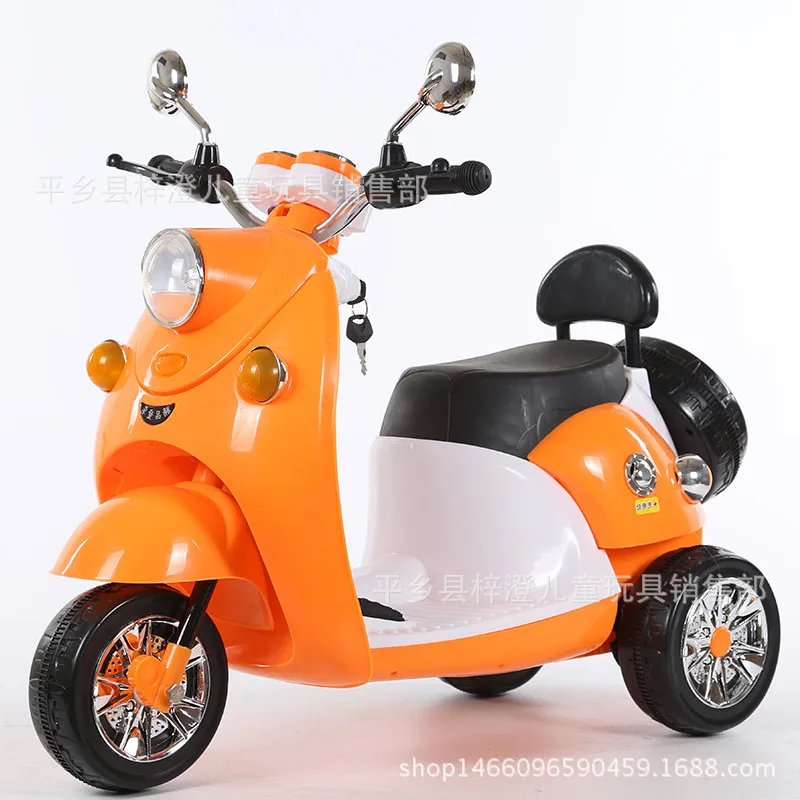 

New Mickey Children's Electric Tricycle Motorcycle Mulan Pedal Pedal Electric Baby Stroller Can Sit
