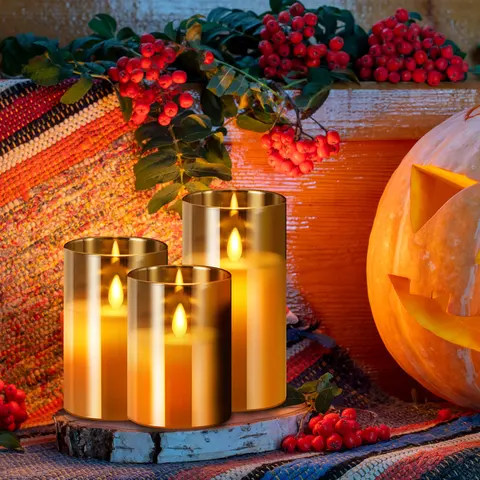 Светодиодные беспламенные свечи, 3 шт - изображение