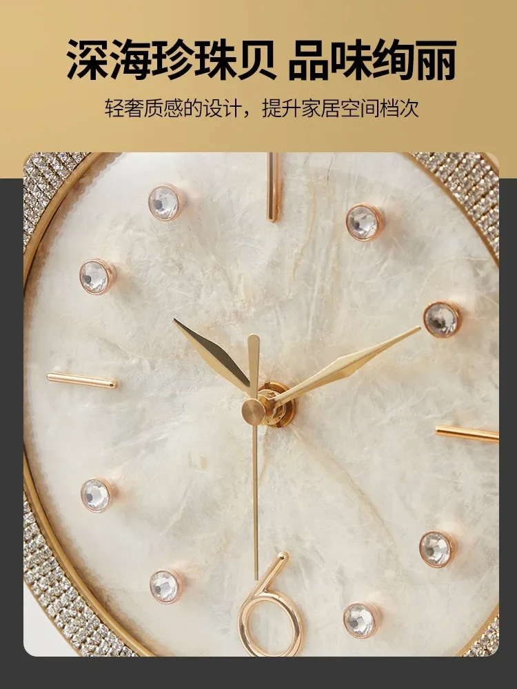 Новинка 2024 латунные настольные часы роскошные простые современные с украшениями