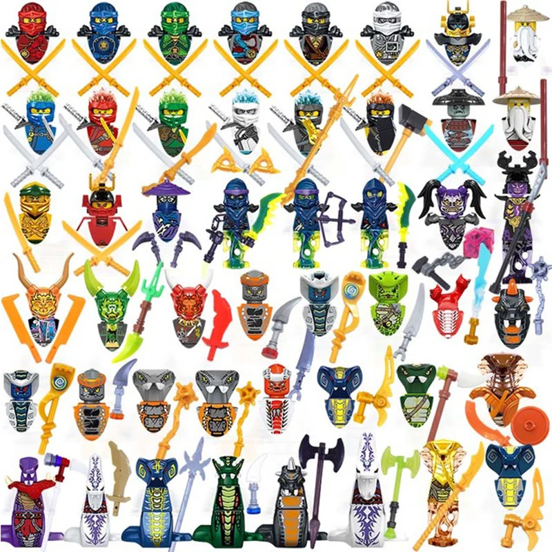 

24pcs Unique Ninjago Mini Anime Character Building Block Toys Mini Kids Toys Dolls Figures Building Kids Toys