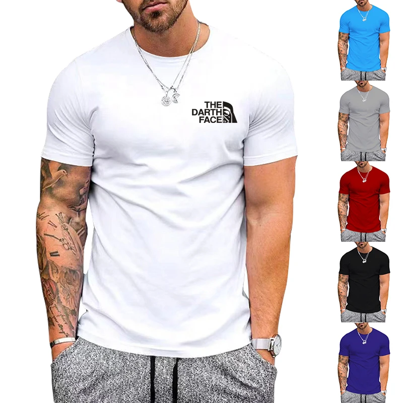 

Men's Summer New Casual Polyester Fiber Solid Color Printed Short Sleeve High Quality Polo Shirt Men's Fashion Round Neck Slim F