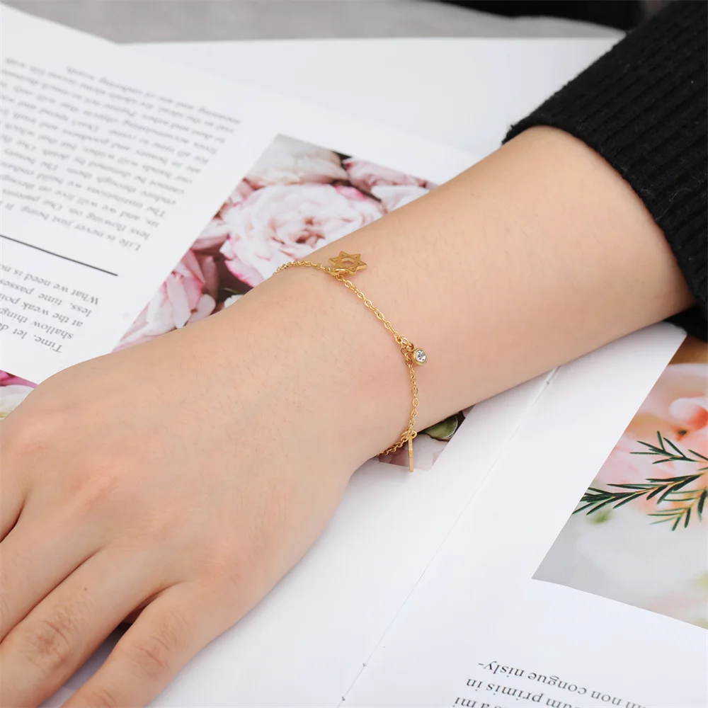 My Shape Маленькие подвески из нержавеющей стали с звездами для женщин звеньев