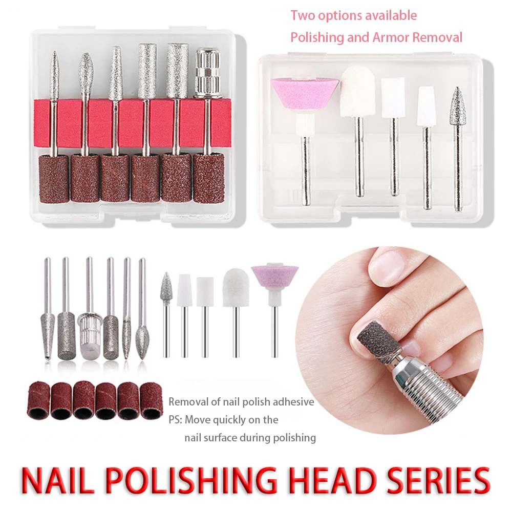 

2.35mm Nail Polishing Head Set Machine Accessories With Sand Ring Nails Art Tools Gel Polish Remover Cutter Milling For Manicure