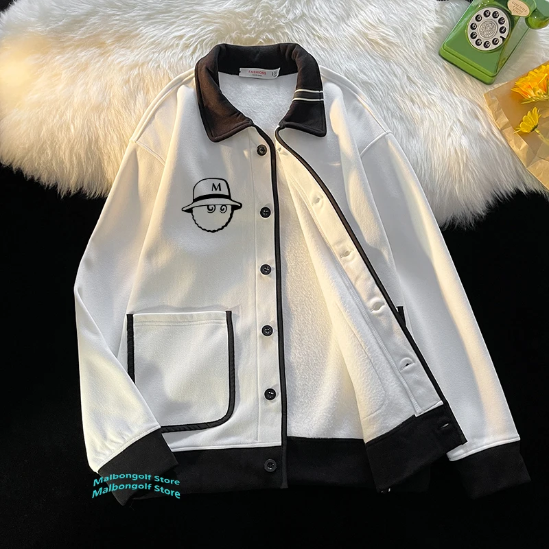 Vintage Oversized Men Cashmere Golf Clothing Harajuku Sweatshirt Top Long Sleeve 2022 Women clothing Clothes Casual Golf Jackets