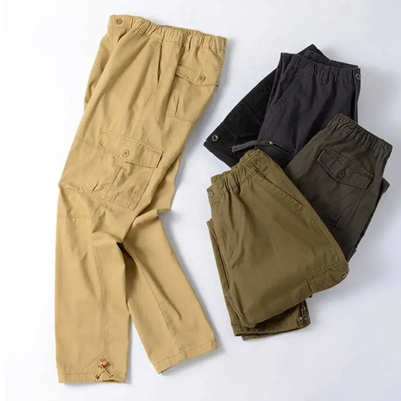 

2022 Cargo Pants Men Jogging Casual Pants Cotton Full Length Military Mens Streetwear Mens Work Tactical Tracksuit Trousers