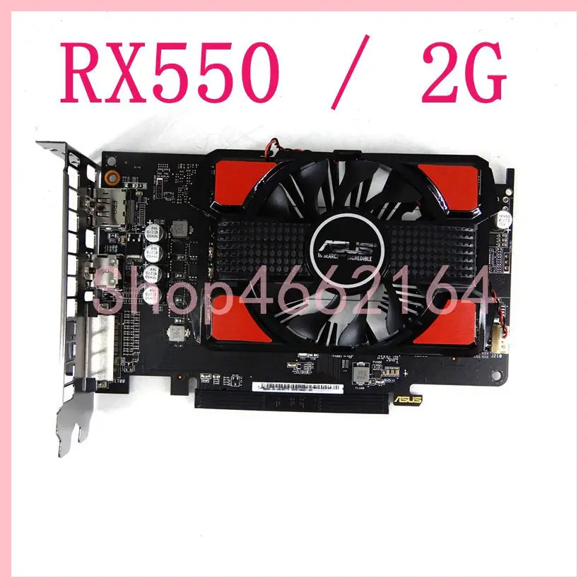 

Новая Оригинальная графическая видеокарта XFX RX550 2G AMD Radeon RX550/2G GPU для настольных ПК компьютерные игровые видеокарты экран карта RX 560 570