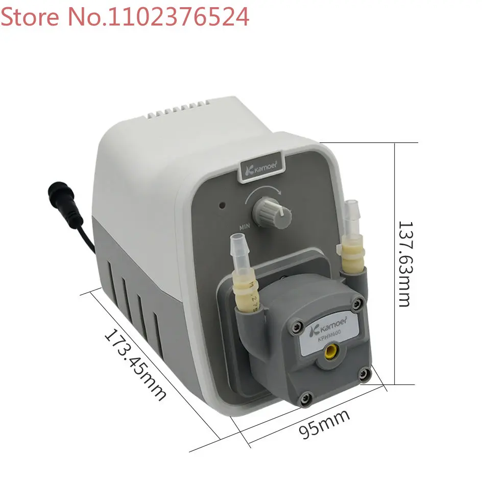 

Kamoer KCP600 24v adjustable 250-600ml/min high flow peristaltic dosing pump with BPT tube