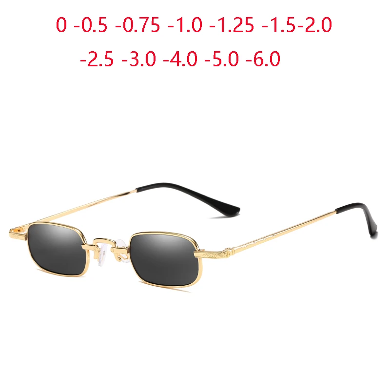 

Vintage Small Frame Hip Hop Polarized Sunglasses With Prescription Unisex Nearsighted Sunglasses With Diopters -0.5 -0.75 To -6
