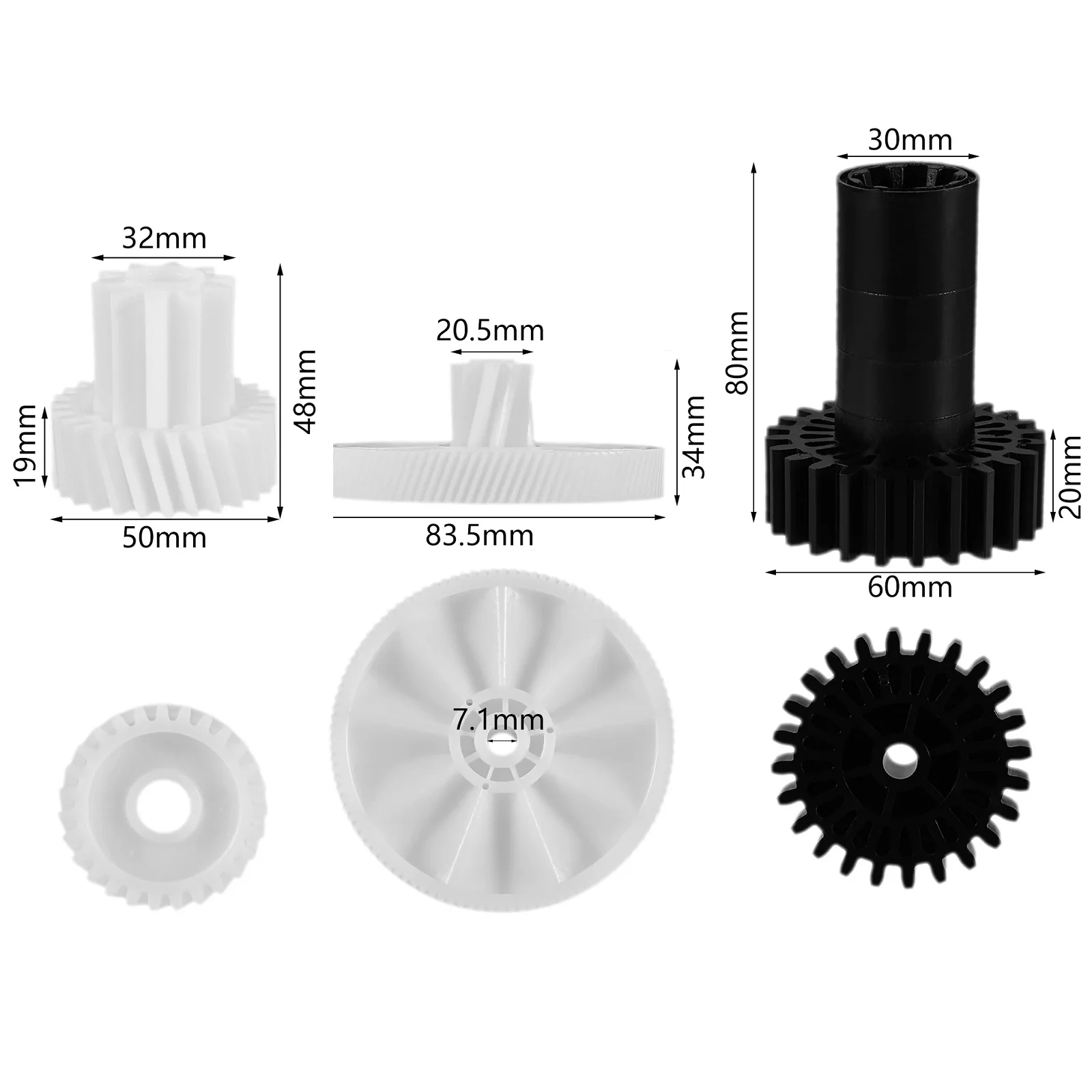 

3 шт. Пластиковые шестерни для мясорубки Braun Power Plus