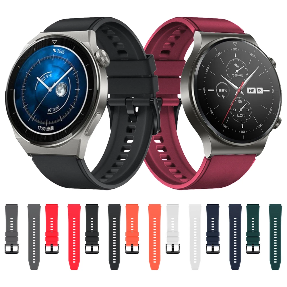 

Ремешок из титана для Huawei Watch GT 3 46 мм, сменный силиконовый браслет для наручных часов, версия GT 2 Pro/2E, официальный стиль, 22 мм