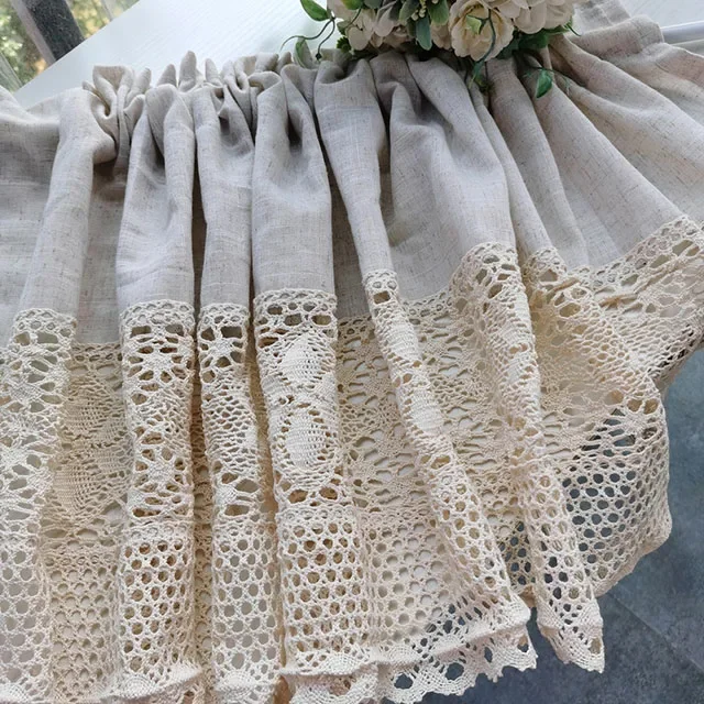 

Короткие шторы тияна бежевые хлопковые