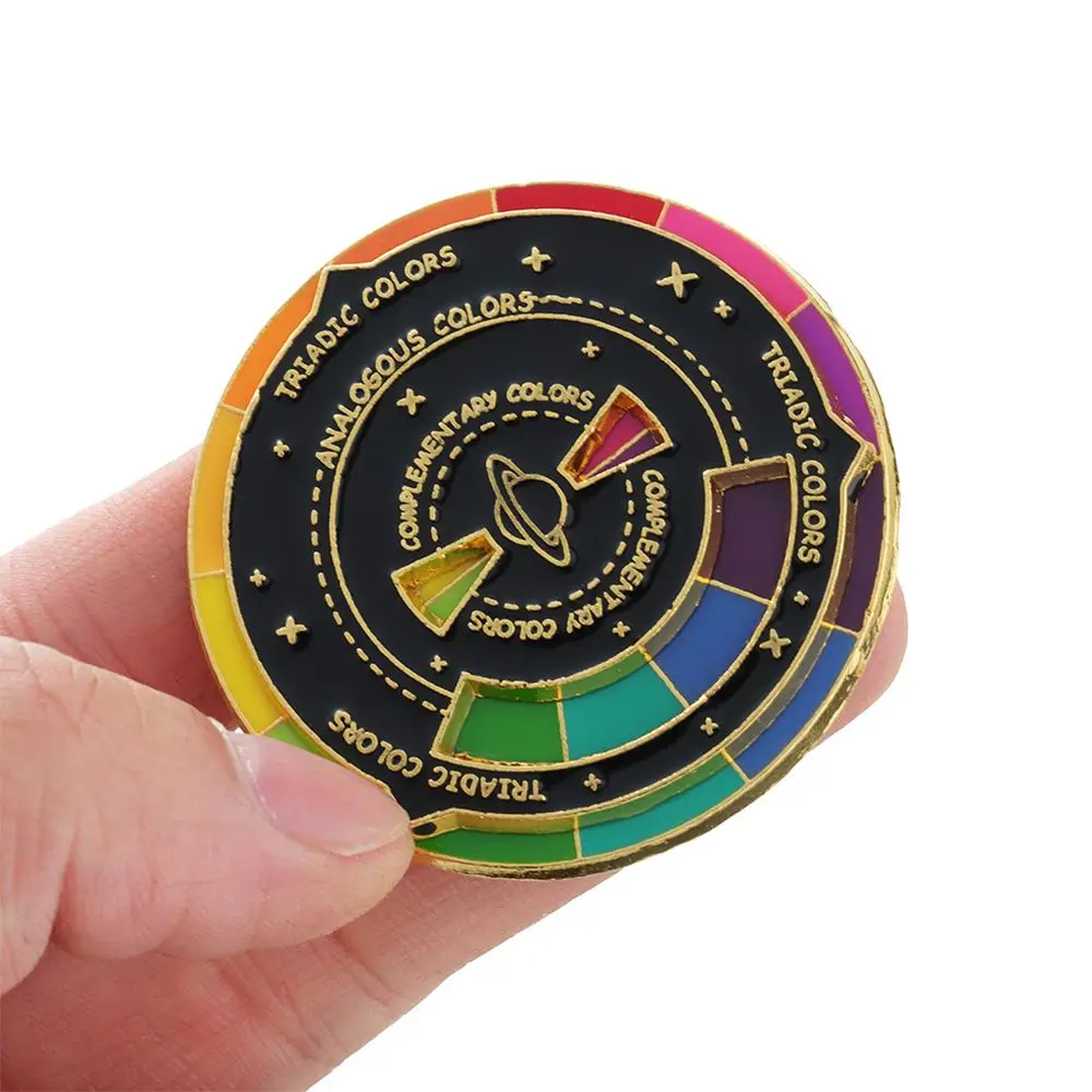 

Новинка 2022, брошь с поворотным компасом, эмалированная булавка в летней палитре, украшение из ткани, значок на отворот сумки, Подарочная биж...