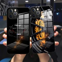 hot fashion luxury brand wheels phone cover for iphone 11 12 13 pro x xs max xr 7 8 plus mini tempered glass bumper black case