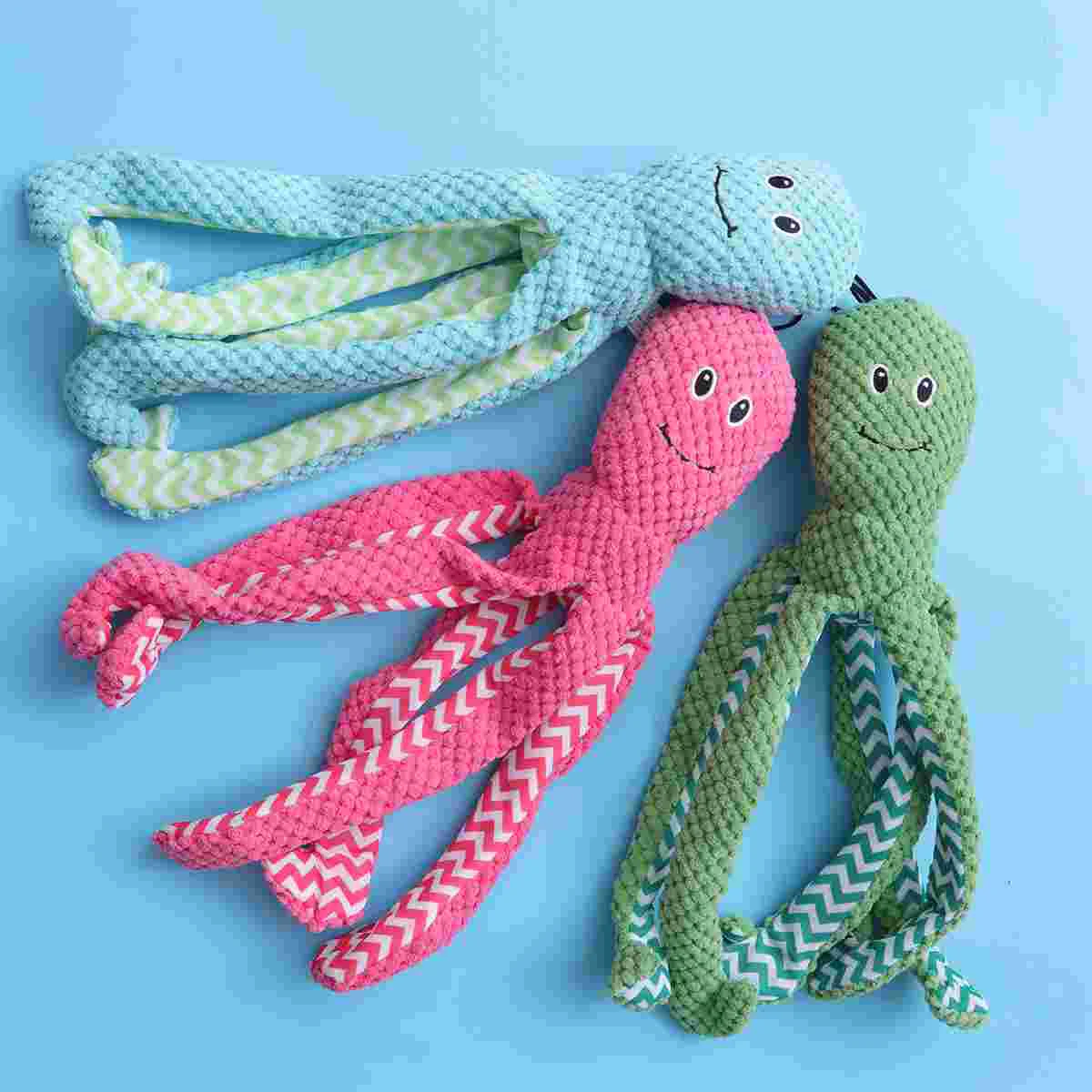 

3 Pcs Supplies Small Animal Toys Dog Squeaky Plush Vocalized Teeth Clean Pet Sound Playtings
