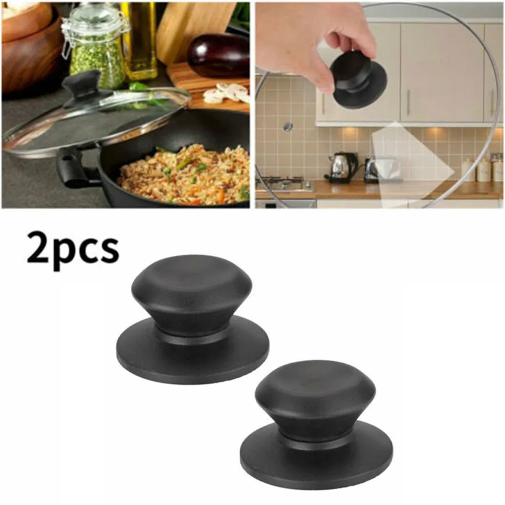 

2 Pcs Glass Lib Cover Knob Cap Heat-Resistant Cooking Pot Pan Lid Knob Replacement Lifting Handle Kitchen Cookware Handgrip