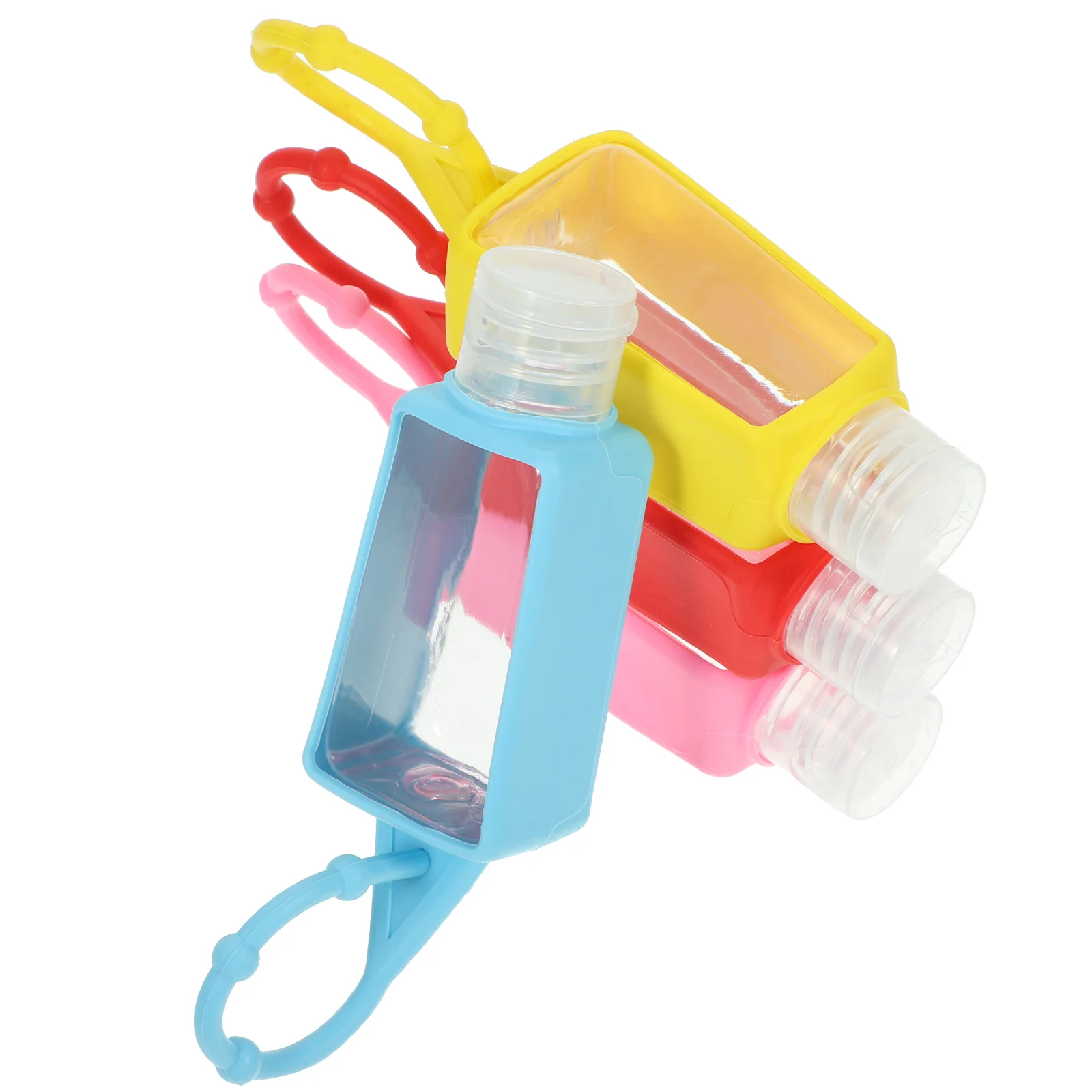

4 Pcs Silicone Bottle Shampoo Dispenser Containers Sleeve Bottles Silica Gel Student